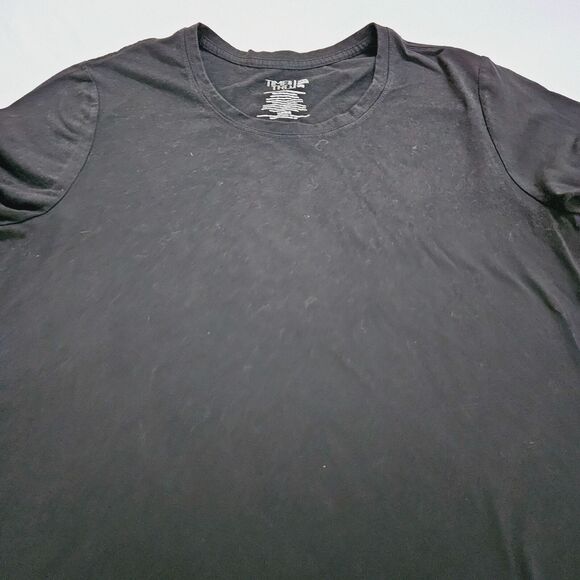 Time And Tru Womens T-Shirt Black Size 2X Cotton Blend Short Sleeve Pullover - Picture 8 of 12